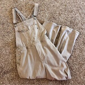 American Eagle Taupe Khaki Overalls